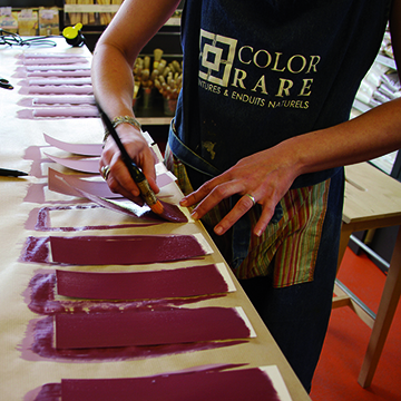 Nuancier fait main, peinture écologique, natural painting, peinture à la chaux, entreprise française