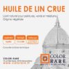 Huile de lin crue